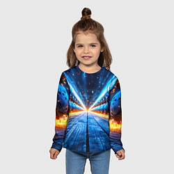 Лонгслив детский Шары в огне, цвет: 3D-принт — фото 2