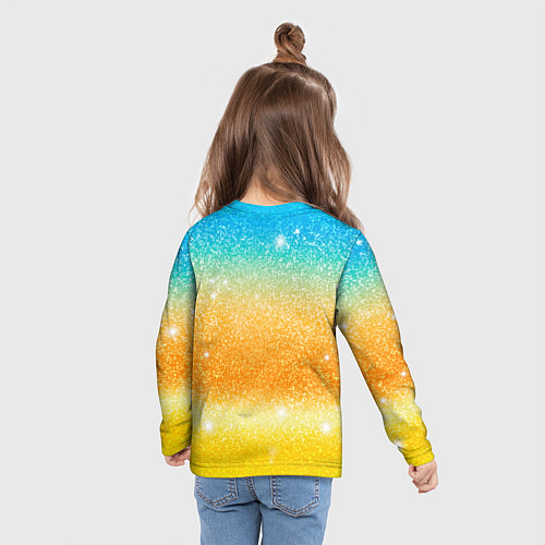 Детский лонгслив Inzoi лого и блестки / 3D-принт – фото 6