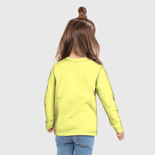 Детский лонгслив Сливочно жёлтый цвет / 3D-принт – фото 6