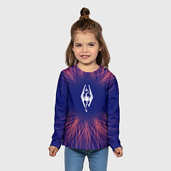 Лонгслив детский Skyrim red energy, цвет: 3D-принт — фото 2