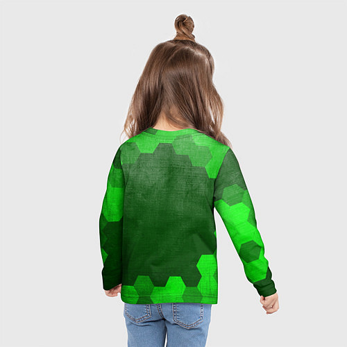 Детский лонгслив Haval - green gradient / 3D-принт – фото 6