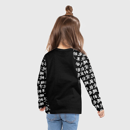 Детский лонгслив Monster energy japan symbol / 3D-принт – фото 6