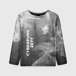 Лонгслив детский Cyberpunk 2077 - grey gradient вертикально, цвет: 3D-принт