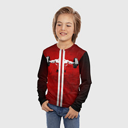 Лонгслив детский Руки штангиста, цвет: 3D-принт — фото 2