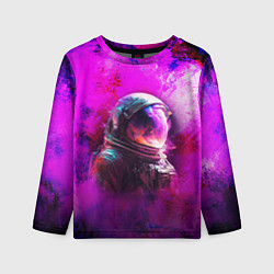 Детский лонгслив Космонавт красочный