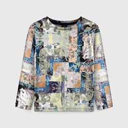 Лонгслив детский Цветочная геометрическая абстракция, цвет: 3D-принт