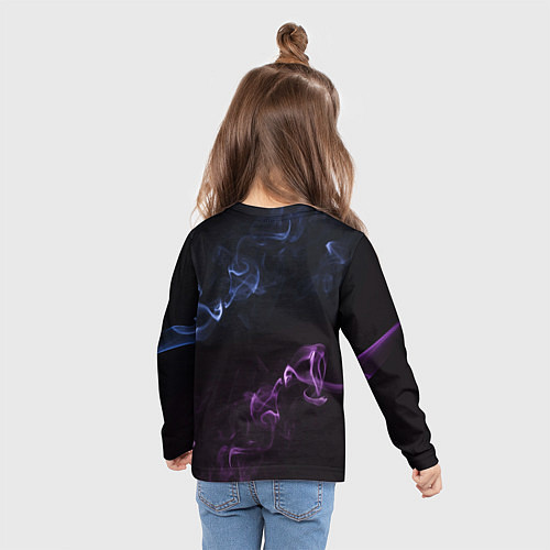Детский лонгслив Color black blue pink / 3D-принт – фото 6