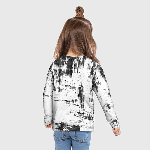 Детский лонгслив Color black and white / 3D-принт – фото 6