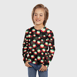 Лонгслив детский Эрик Картман паттерн, цвет: 3D-принт — фото 2