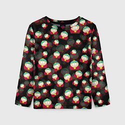 Лонгслив детский Эрик Картман паттерн, цвет: 3D-принт