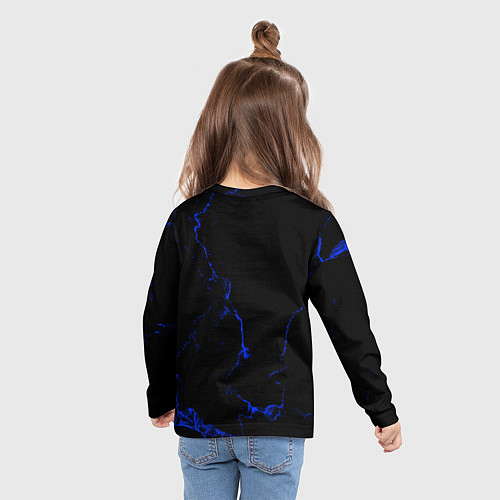 Детский лонгслив Color black blue / 3D-принт – фото 6