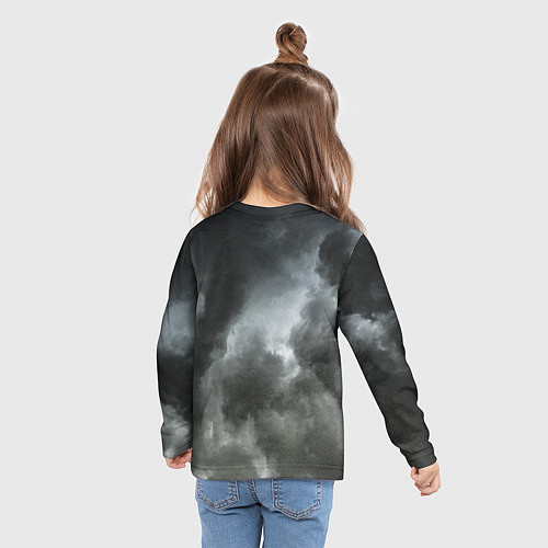 Детский лонгслив Славянский Перун - небо славян / 3D-принт – фото 6