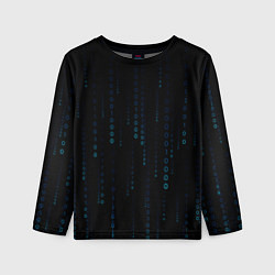 Лонгслив детский Color black blue, цвет: 3D-принт