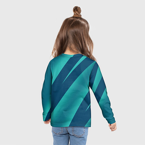 Детский лонгслив Haval sport сине-голубой / 3D-принт – фото 6