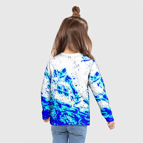Детский лонгслив Daysgone голубые краски / 3D-принт – фото 6