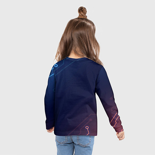 Детский лонгслив Citroen абстракция / 3D-принт – фото 6