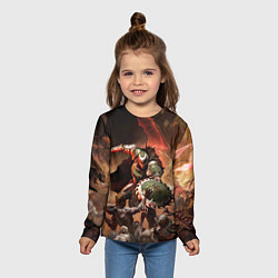Лонгслив детский Doom dark ages, цвет: 3D-принт — фото 2