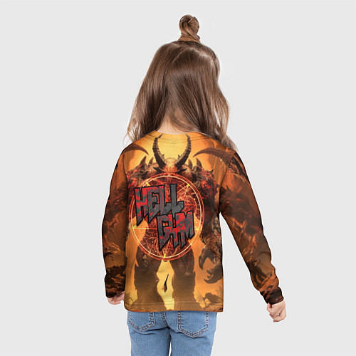 Детский лонгслив Doom hell gym / 3D-принт – фото 6