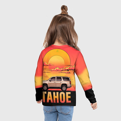 Детский лонгслив Tahoe на закате джип / 3D-принт – фото 6