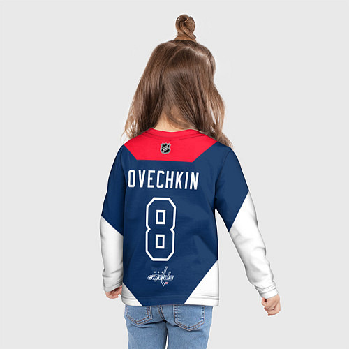Детский лонгслив Ovechkin - Washington Capitals / 3D-принт – фото 6