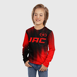 Лонгслив детский JAC - red gradient посередине, цвет: 3D-принт — фото 2