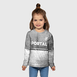 Лонгслив детский Portal - grey gradient посередине, цвет: 3D-принт — фото 2