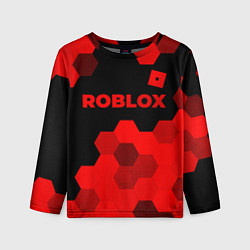Лонгслив детский Roblox - red gradient посередине, цвет: 3D-принт