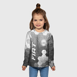 Лонгслив детский Fiat - grey gradient вертикально, цвет: 3D-принт — фото 2