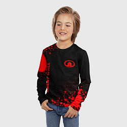 Лонгслив детский Great Wall - red gradient вертикально, цвет: 3D-принт — фото 2