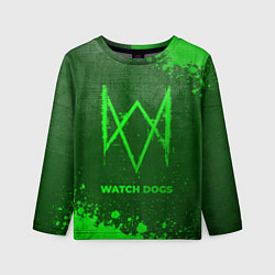 Лонгслив детский Watch Dogs - green gradient, цвет: 3D-принт