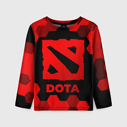 Лонгслив детский Dota - red gradient, цвет: 3D-принт