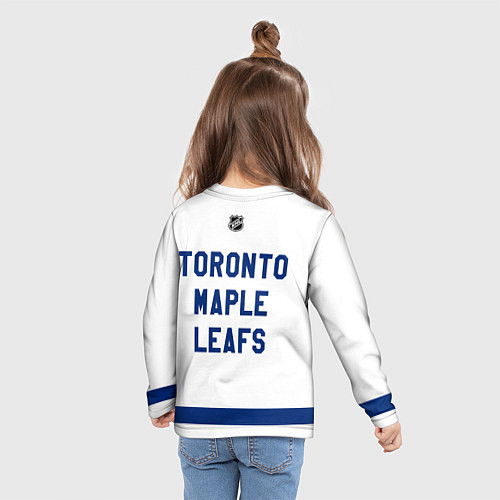 Детский лонгслив Toronto Maple Leafs - white / 3D-принт – фото 6