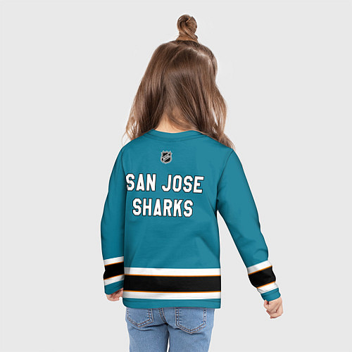 Детский лонгслив San Jose Sharks - NHL team / 3D-принт – фото 6