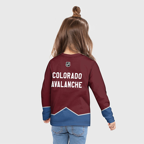 Детский лонгслив Colorado Avalanche - NHL team / 3D-принт – фото 6