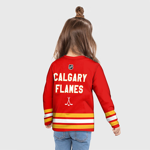 Детский лонгслив Calgary Flames - red / 3D-принт – фото 6