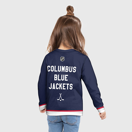 Детский лонгслив Columbus Blue Jackets - NHL team / 3D-принт – фото 6
