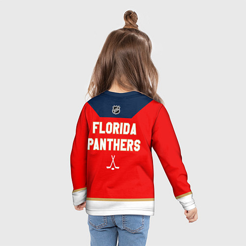Детский лонгслив Florida Panthers - NHL team / 3D-принт – фото 6