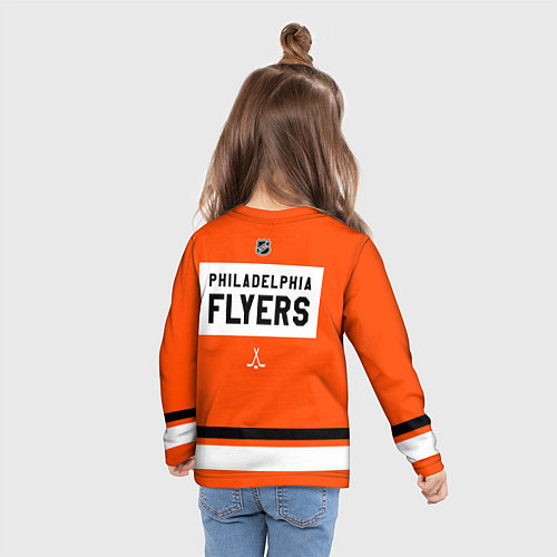 Детский лонгслив Philadelphia Flyers - NHL team / 3D-принт – фото 6