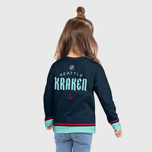 Детский лонгслив Seattle Kraken - NHL team / 3D-принт – фото 6