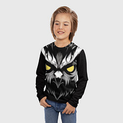 Лонгслив детский Взгляд филина, цвет: 3D-принт — фото 2