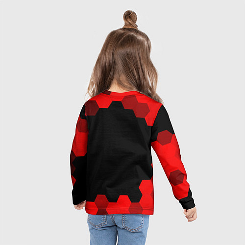 Детский лонгслив Infiniti - red gradient / 3D-принт – фото 6