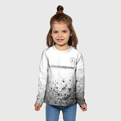 Лонгслив детский Lamborghini - white gradient посередине, цвет: 3D-принт — фото 2
