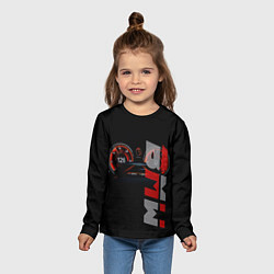 Лонгслив детский BMW спидометр и надпись, цвет: 3D-принт — фото 2