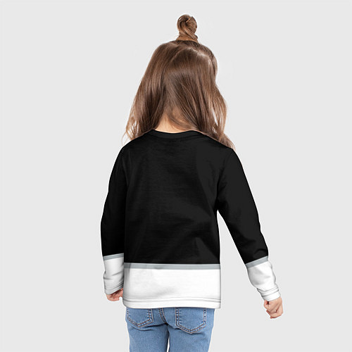 Детский лонгслив Лос Анджелес Кингз хоккей / 3D-принт – фото 6