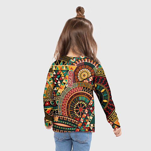 Детский лонгслив Кот самурай - Айко / 3D-принт – фото 6