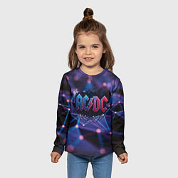 Лонгслив детский ACDC лого в градиенте, цвет: 3D-принт — фото 2