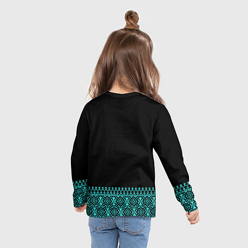 Детский лонгслив Обережная вязь - вышиванка / 3D-принт – фото 6