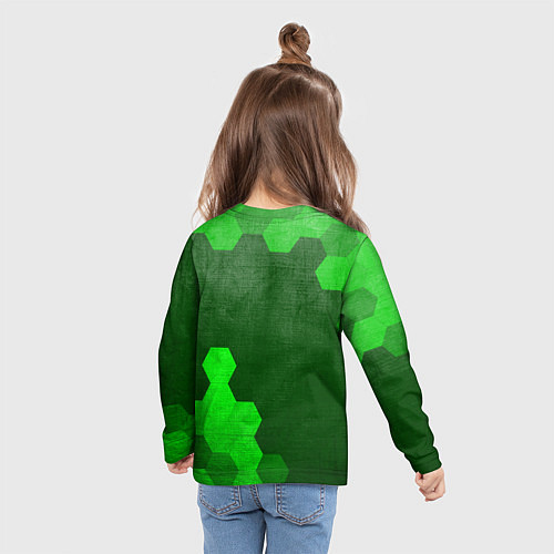 Детский лонгслив No Mans Sky - green gradient вертикально / 3D-принт – фото 6