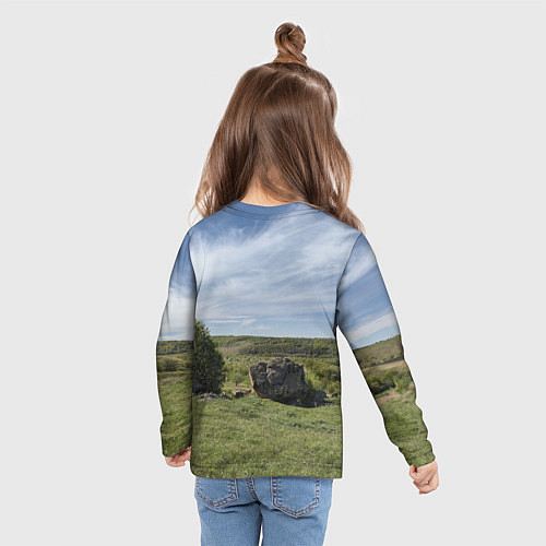 Детский лонгслив Конь-Камень на Красивой Мече / 3D-принт – фото 6
