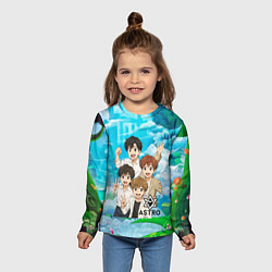 Лонгслив детский Astro в аниме стиле, цвет: 3D-принт — фото 2